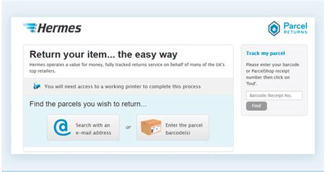 myhermes returns|hermes return tracking.